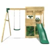 Rebo Wooden Lookout Tower Playhouse with 6ft Slide & Swing - Yellowstone Camouflage - Image 4