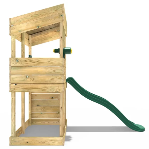 Rebo Wooden Lookout Tower Playhouse with 6ft Slide - Lookout with Adventure Pack - Image 4