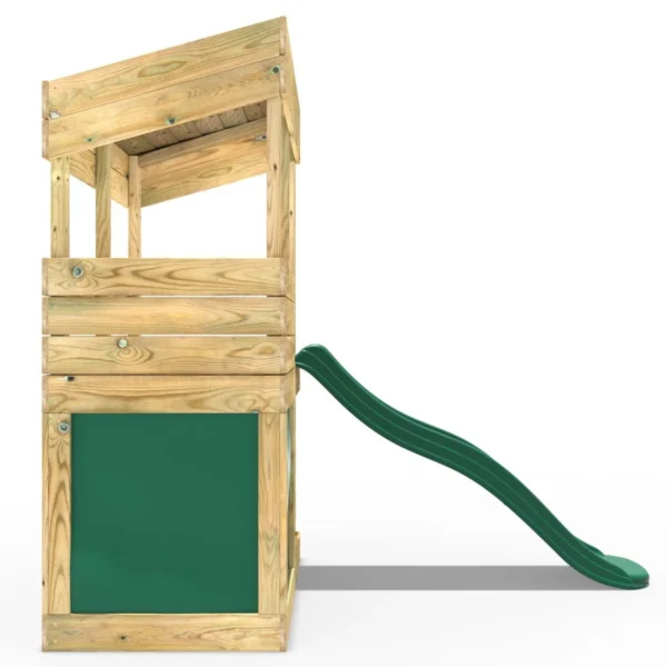 Rebo Wooden Lookout Tower Playhouse with 6ft Slide - Lookout with Den Pack - Image 2