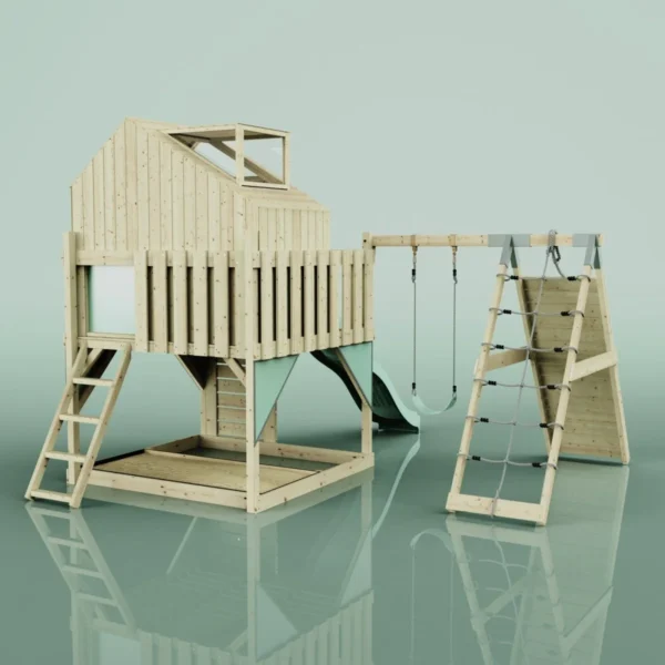 PolarPlay Kids Climbing Tower & Playhouse – Climb & Swing Ragna Sage - Image 2