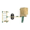Rebo Orchard 4FT Wooden Playhouse, Swings, Monkey Bars, Deck & 6FT Slide – Sage Green - Image 2