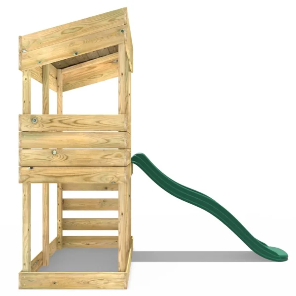 Rebo Wooden Lookout Tower Playhouse with 6ft Slide - Standard Lookout - Image 3