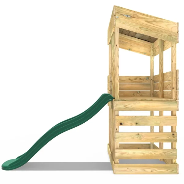 Rebo Wooden Lookout Tower Playhouse with 6ft Slide - Standard Lookout - Image 2