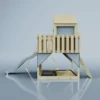 PolarPlay Kids Climbing Tower & Playhouse - Swing Haldor Mist - Image 3