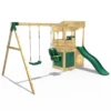 Rebo Wooden Lookout Tower Playhouse with 6ft Slide & Swing - Zion - Image 2