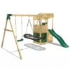 Rebo Wooden Lookout Tower Playhouse with 6ft Slide & Swing - Yosemite Camouflage - Image 2