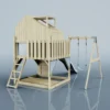 PolarPlay Kids Climbing Tower & Playhouse - Swing Brenna Mist - Image 2