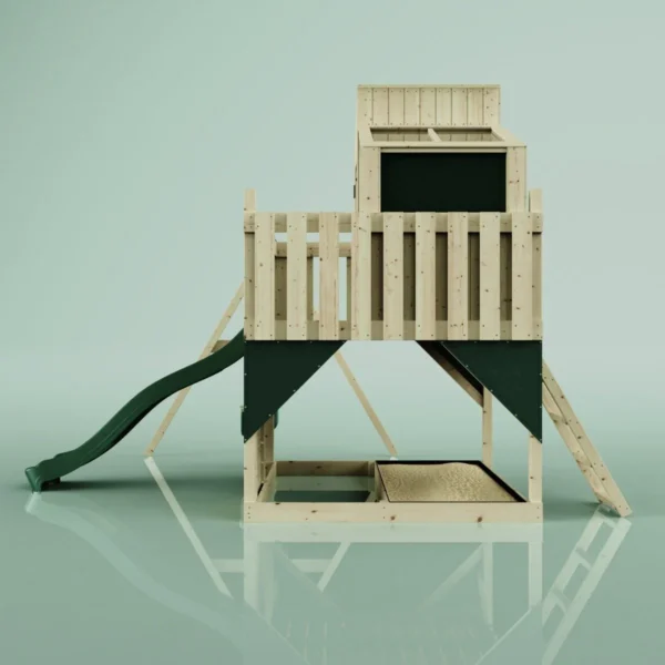 PolarPlay Kids Climbing Tower & Playhouse - Swing Dagma Green - Image 3