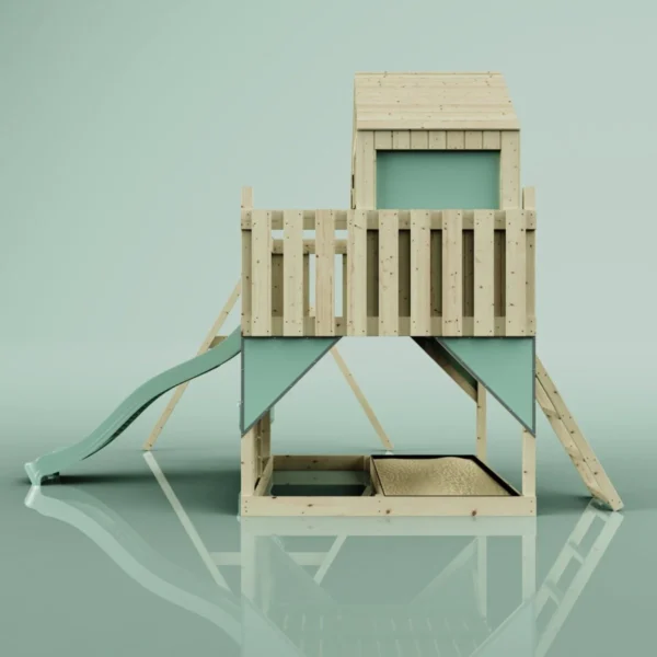 PolarPlay Kids Climbing Tower & Playhouse - Swing Eerika Sage - Image 3