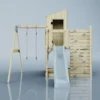 PolarPlay Kids Climbing Tower & Playhouse - Swing Destin Mist - Image 4