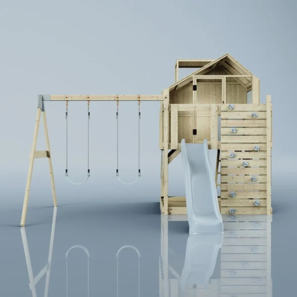 PolarPlay Kids Climbing Tower & Playhouse - Swing Haldor Mist - Image 4