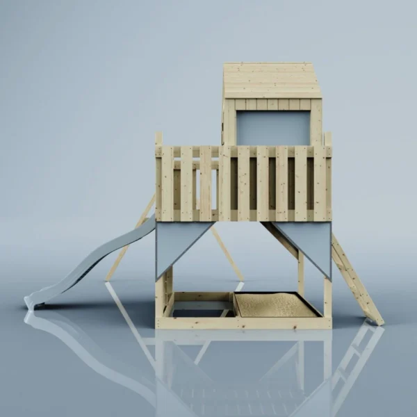 PolarPlay Kids Climbing Tower & Playhouse - Swing Haldor Mist - Image 3