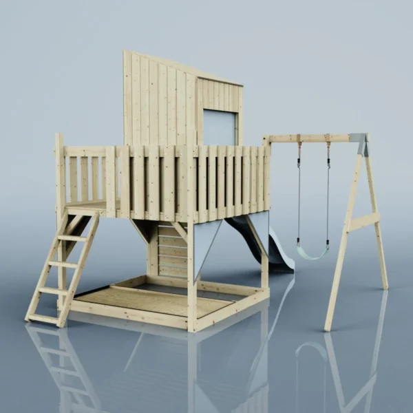 PolarPlay Kids Climbing Tower & Playhouse - Swing Destin Mist - Image 2