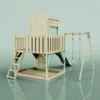 PolarPlay Kids Climbing Tower & Playhouse - Swing Destin Sage - Image 2