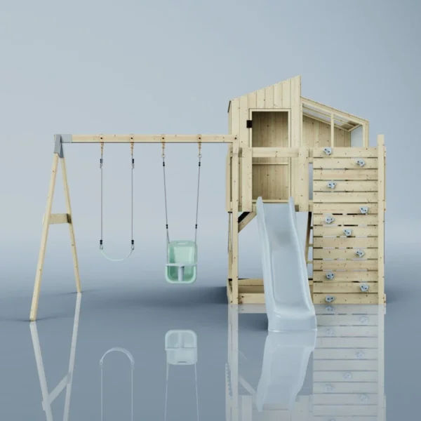 PolarPlay Kids Climbing Tower & Playhouse - Swing Jari Mist - Image 4