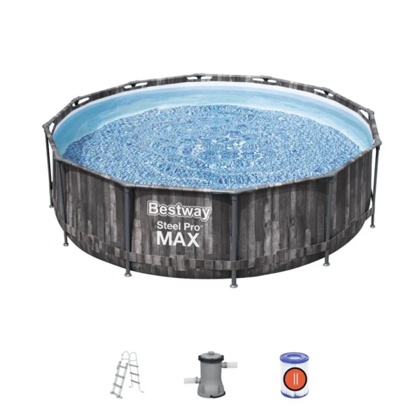 Bestway 14ft x 42in Steel Pro Max Pool Set Above Ground Swimming Pool (13,030L) - BW5614Z