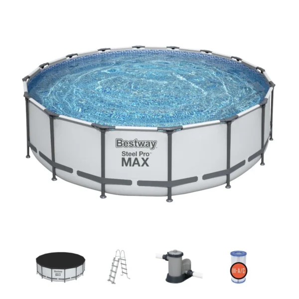 Bestway 16ft x 48in Steel Pro Max Pool Set Above Ground Swimming Pool (19,480L) - BW5612Z - Image 3