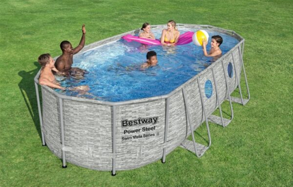 Bestway Power Steel Swim Vista Series™ 18ft x 9ft x 48in Oval Pool Set with Filter Pump – BW56716 - Image 2