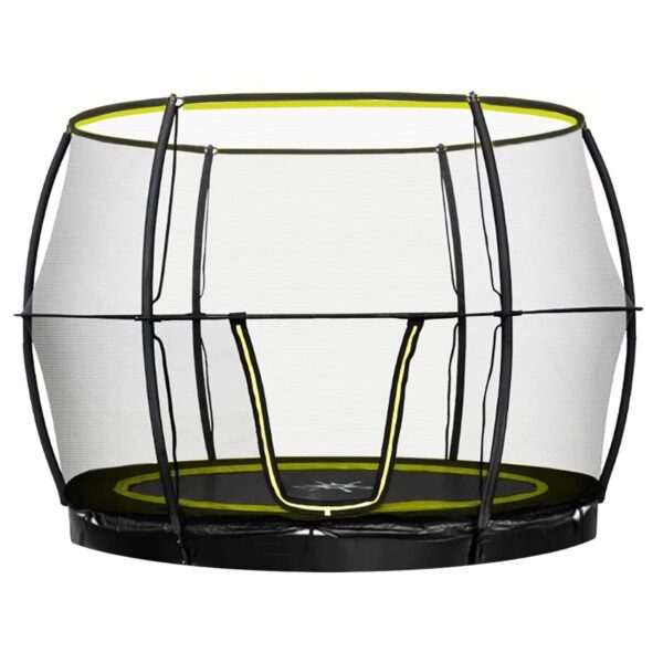 Rebo 8FT Inground Base Jump Trampoline with Halo ll Enclosure