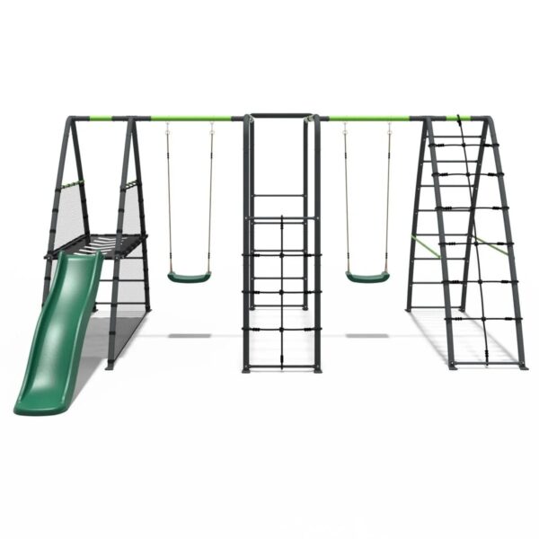 Rebo Steel Series Metal Swing Maximum Play Set - Standard Swings Green - Image 3