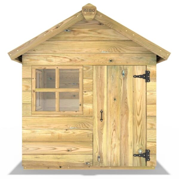 Rebo Orchard 4FT x 4FT Children’s Wooden Garden Playhouse - Owl - Image 3