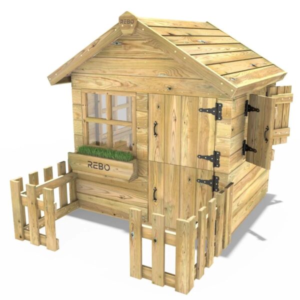 Rebo Orchard 4FT x 4FT Children’s Wooden Garden Playhouse - Swift