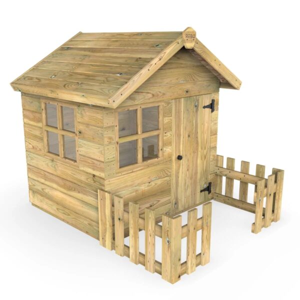 Rebo Orchard 4FT x 4FT Children’s Wooden Garden Playhouse - Lark - Image 3