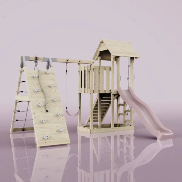 PolarPlay Balcony Tower Kids Wooden Climbing Frame - Climb & Swing Kory Rose - Image 5