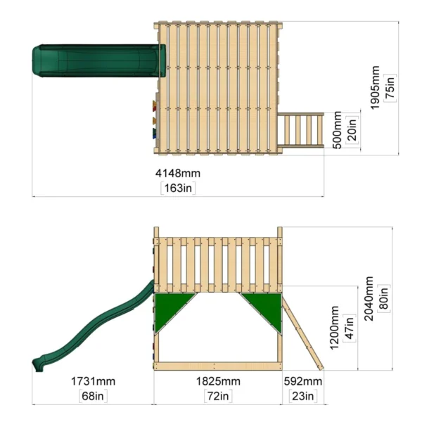 PolarPlay Kids Scandinavian Style Climbing Platform - Fai Rose - Image 2