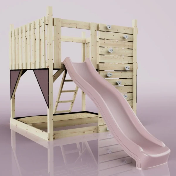 PolarPlay Kids Scandinavian Style Climbing Platform - Fai Rose - Image 3