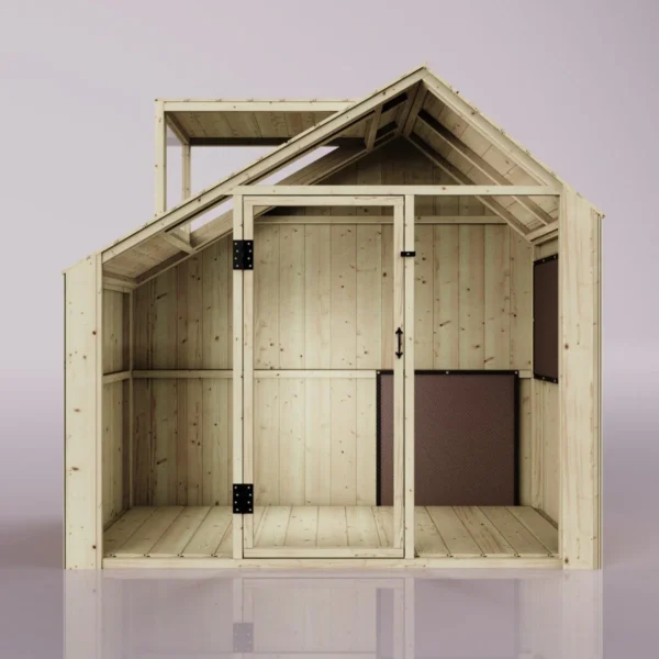 PolarPlay Kids Scandinavian Style Wooden Playhouse - Asta Rose - Image 4