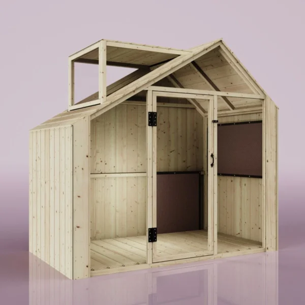 PolarPlay Kids Scandinavian Style Wooden Playhouse - Asta Rose - Image 2