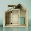 PolarPlay Kids Scandinavian Style Wooden Playhouse - Asta Sage - Image 4