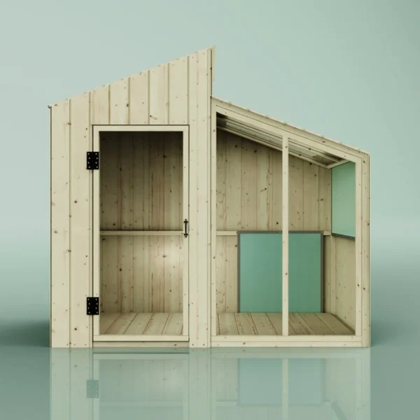 PolarPlay Kids Scandinavian Style Wooden Playhouse - Freyja Sage - Image 4