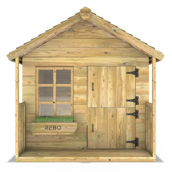 Rebo 5FT x 5FT Childrens Wooden Garden Playhouse - Puffin - Image 4