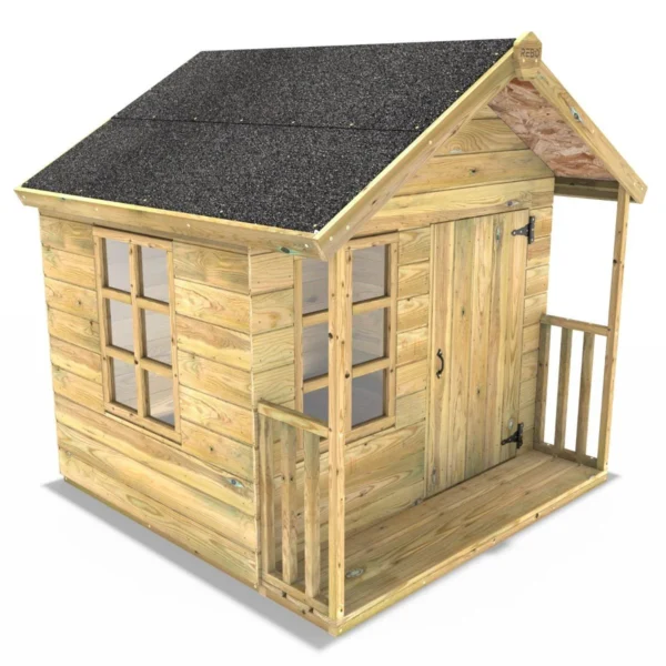 Rebo 5FT x 5FT Childrens Wooden Garden Playhouse - Raven - Image 3