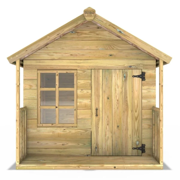 Rebo 5FT x 5FT Childrens Wooden Garden Playhouse - Raven - Image 4