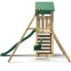 Rebo Adventure Wooden Climbing Frame, Swing Set and Slide - Rosa Green - Image 3