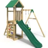Rebo Adventure Wooden Climbing Frame, Swing Set and Slide - Rosa Green - Image 5