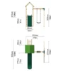 Rebo Adventure Wooden Climbing Frame, Swing Set and Slide - Rushmore Green - Image 2