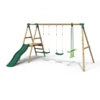 Rebo Saturn Wooden Swing Set with Platform and Slide - Image 5