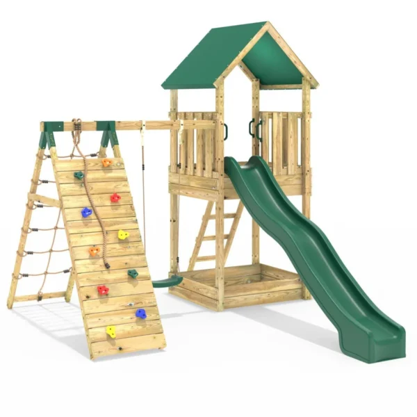 Rebo Modular Wooden Climbing Frame Adventure Playset - Swing & Climb Wychwood - Image 4