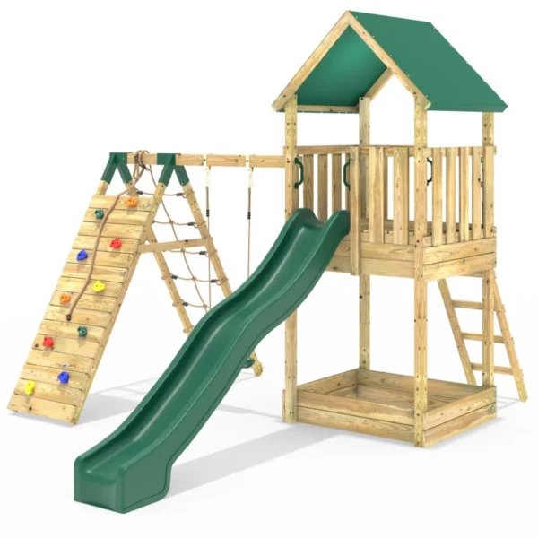 Rebo Modular Wooden Climbing Frame Adventure Playset - Swing & Climb Wychwood - Image 6