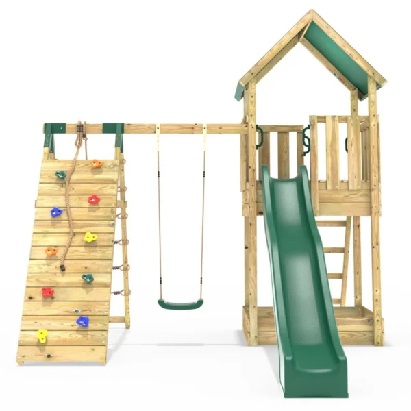 Rebo Modular Wooden Climbing Frame Adventure Playset - Swing & Climb Wychwood - Image 5