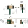 Rebo Modular Wooden Climbing Frame Playset - M27 Double Swing, Monkey Bars & Den - Image 2