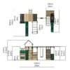 Rebo Modular Wooden Climbing Frame Playset - M27 Single Swing, Monkey Bars & Den - Image 7