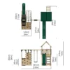 Rebo Modular Wooden Climbing Frame Playset - Swing, Climb & Slide Wychwood - Image 2