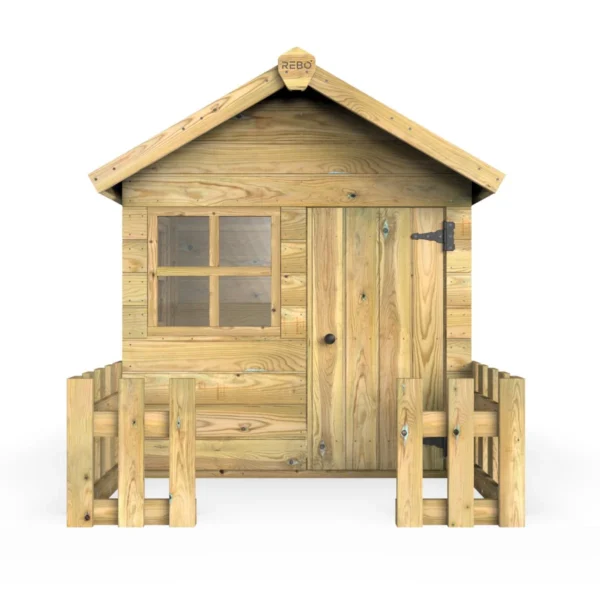 Rebo Orchard 4FT x 4FT Children’s Wooden Garden Playhouse - Lark - Image 4