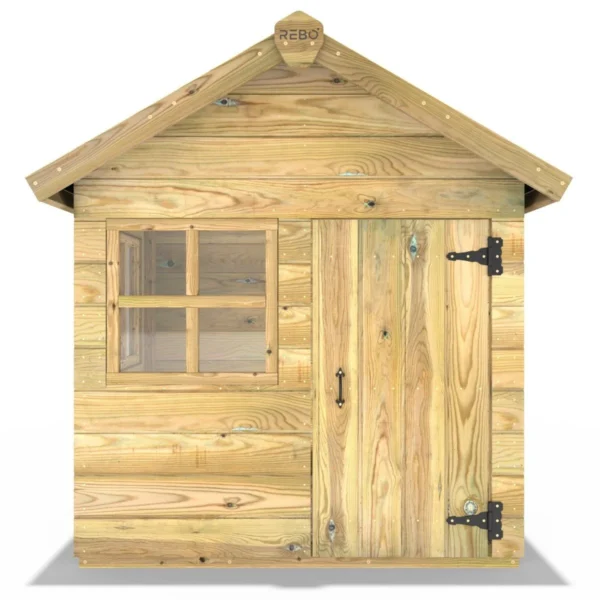 Rebo Orchard 4FT x 4FT Children’s Wooden Garden Playhouse - Owl - Image 4