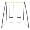 Rebo Steel Series Metal Swing Set - Double Swing Green - Image 5